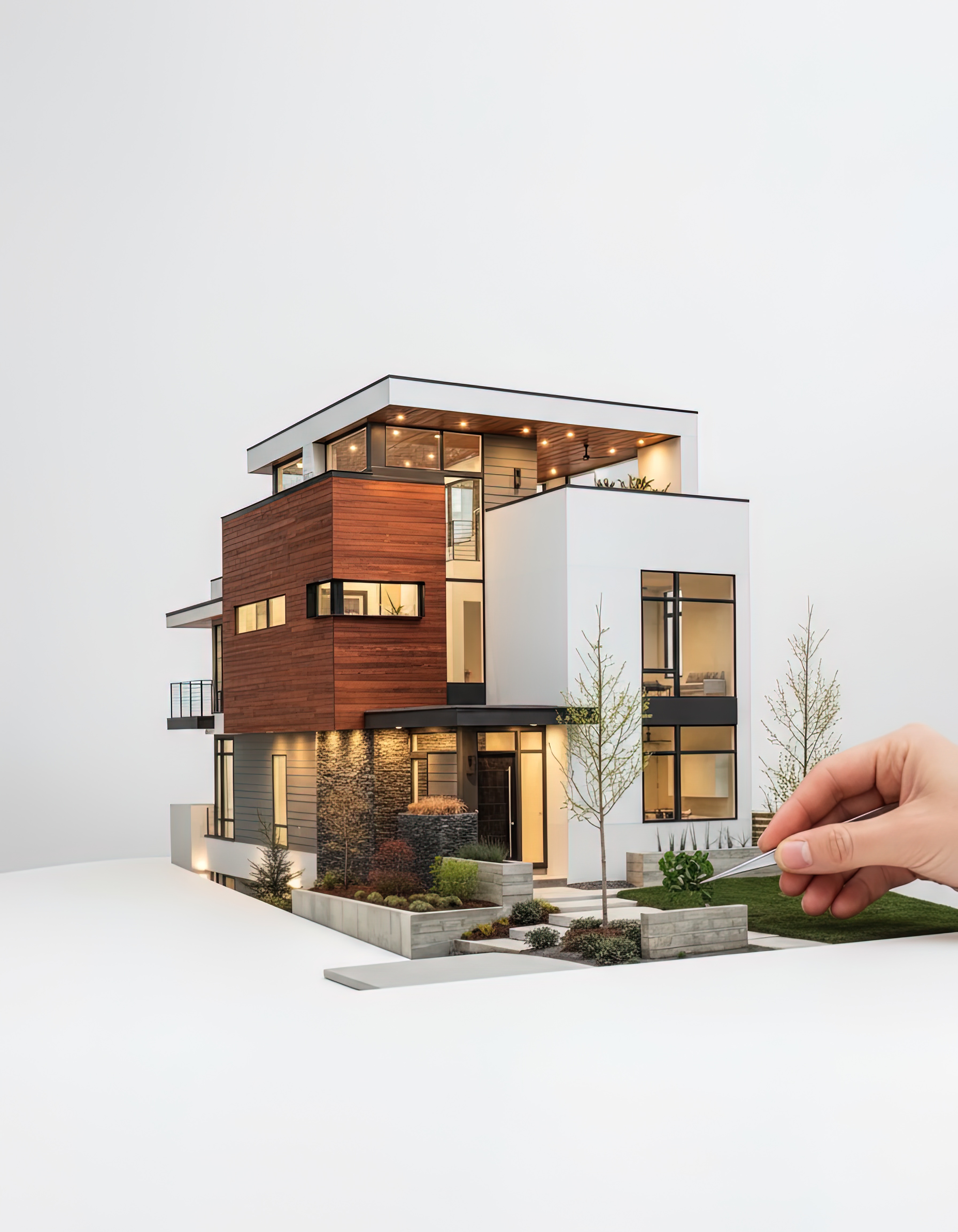 Rumah minimalis semi outdoor